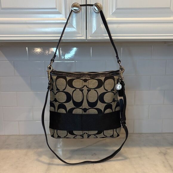 Coach Handbags - Coach Bag Purse Handbag Crossbody Bag Y2K Signature Logo Stripe File Swing Pack